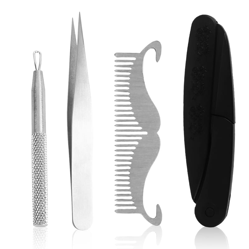 Acne remover tool man's eye brow trimmers beard comb - Image 2