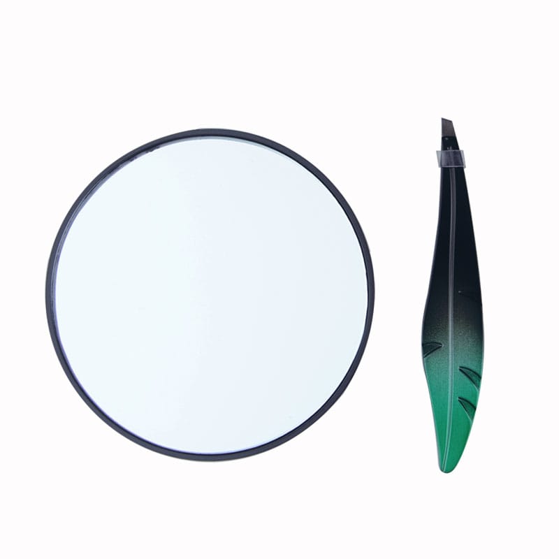 Travel Portable Eyebrow Tweezer Mini Pocket Mirrors - Image 2