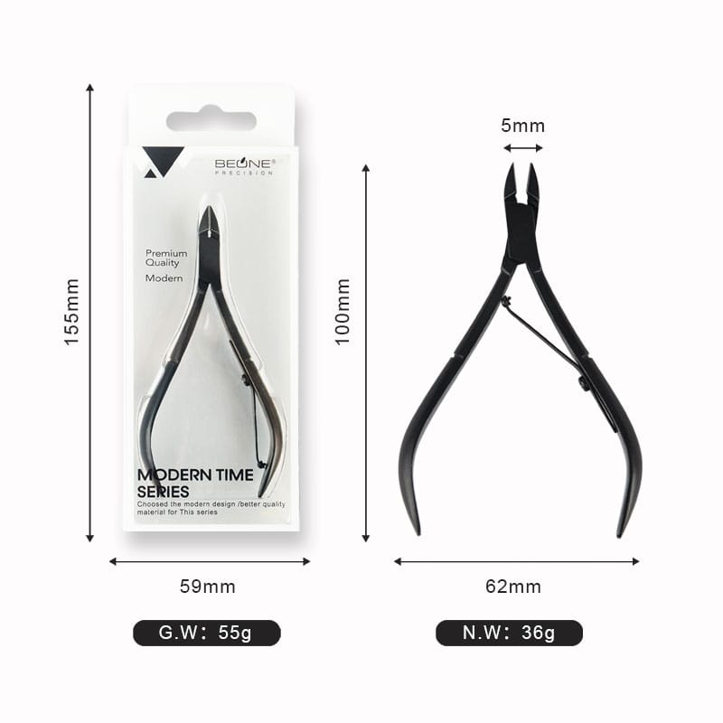 black coated stainless steel toe nail nipper - Image 3